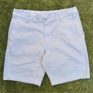 Lululemon Men’s Commission Shorts Classic Fit 9” Oxford Fabric Chino Chambray 34